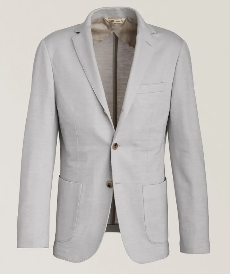 Virgin Wool-Blend Stitch Sport Jacket