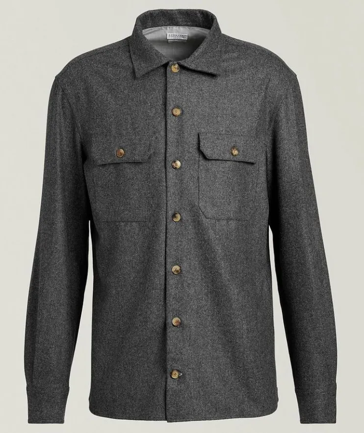 Virgin Wool-Cotton Overshirt
