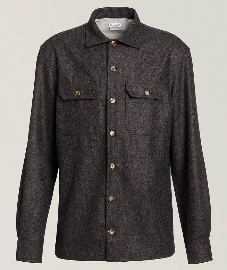 Virgin Wool-Cotton Overshirt