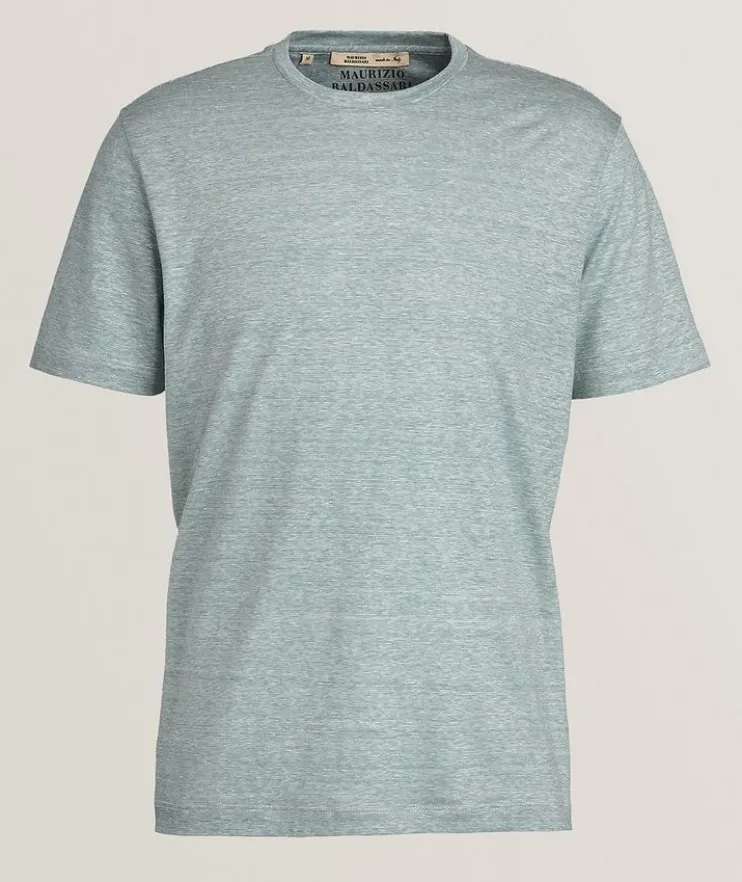 Virgin Wool-Linen Crewneck T-Shirt