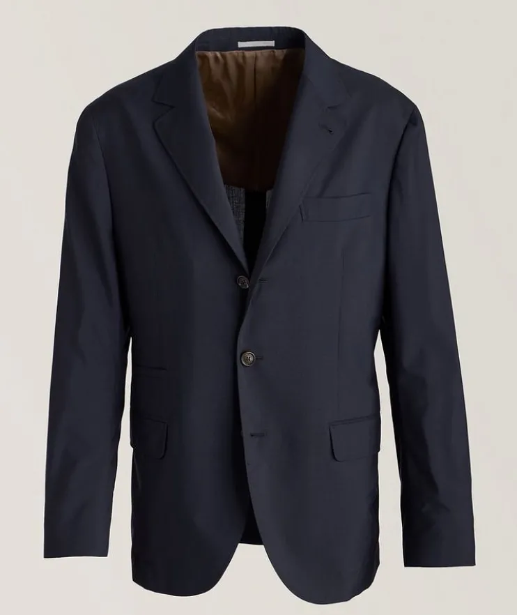 Virgin Wool-Silk Unstructured Sport Jacket