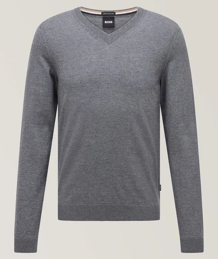 V-Neck Virgin-Wool Sweater