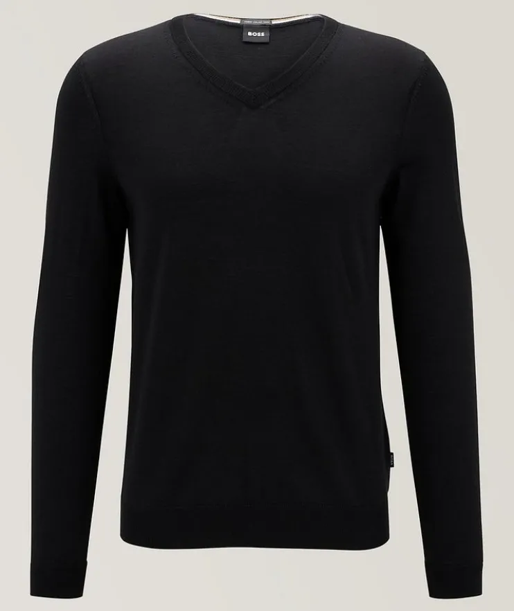 V-Neck Virgin-Wool Sweater