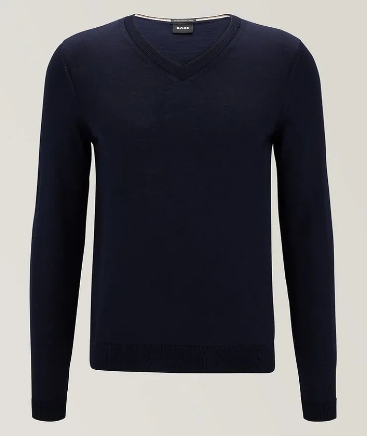 V-Neck Virgin-Wool Sweater