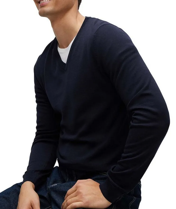 V-Neck Virgin-Wool Sweater