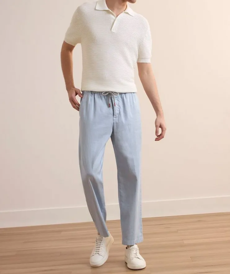 Waffle-Knit Silk-Cotton Polo