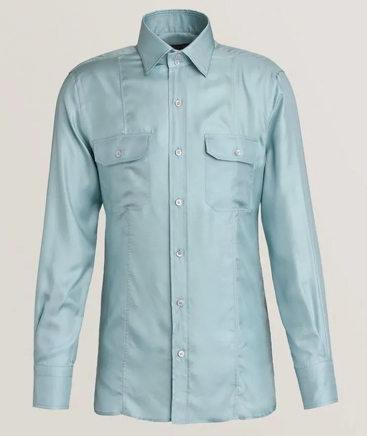 Washed Silk Twill Shirt