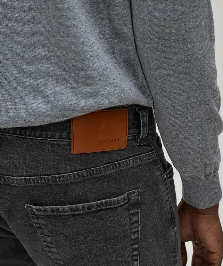 Washed Stretch-Cotton Jeans