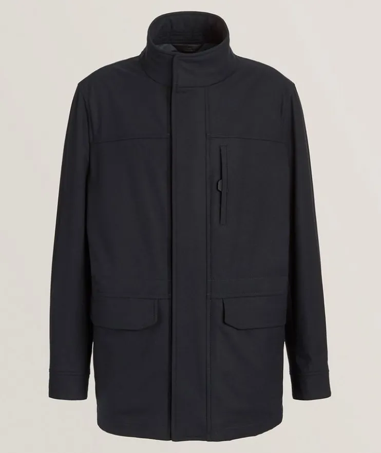 Water Resistant Cashmere Field Jacket