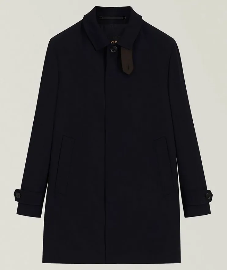 Water-Repellent Wool Coat