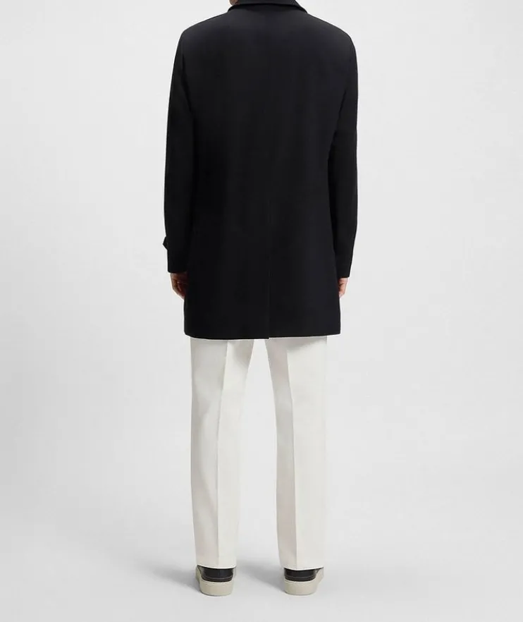 Water-Repellent Wool Coat