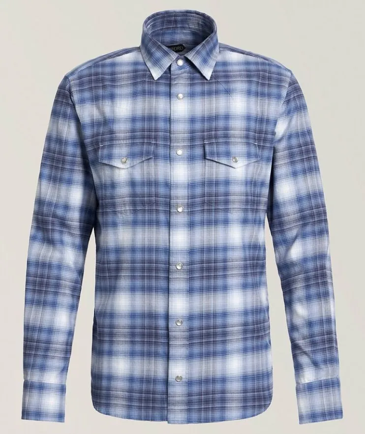 Western Defused Check Cotton Shirt