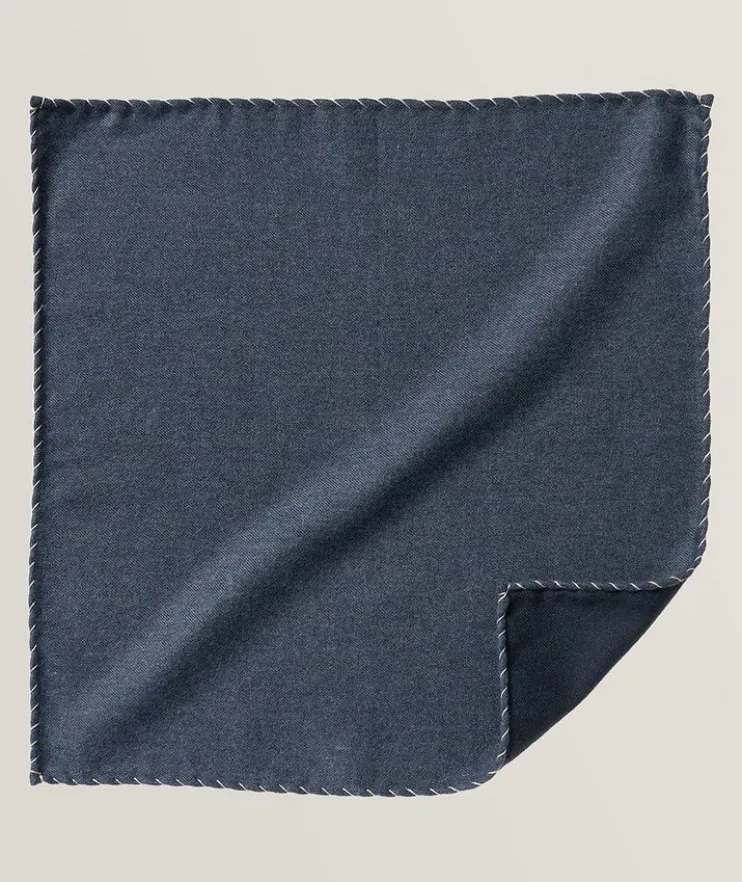 Whipstitch Cotton Pocket Square