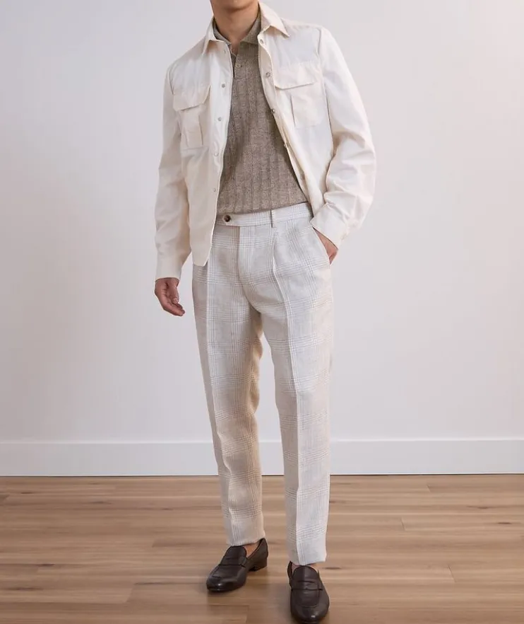 Wide Rib Knit Polo Sweater