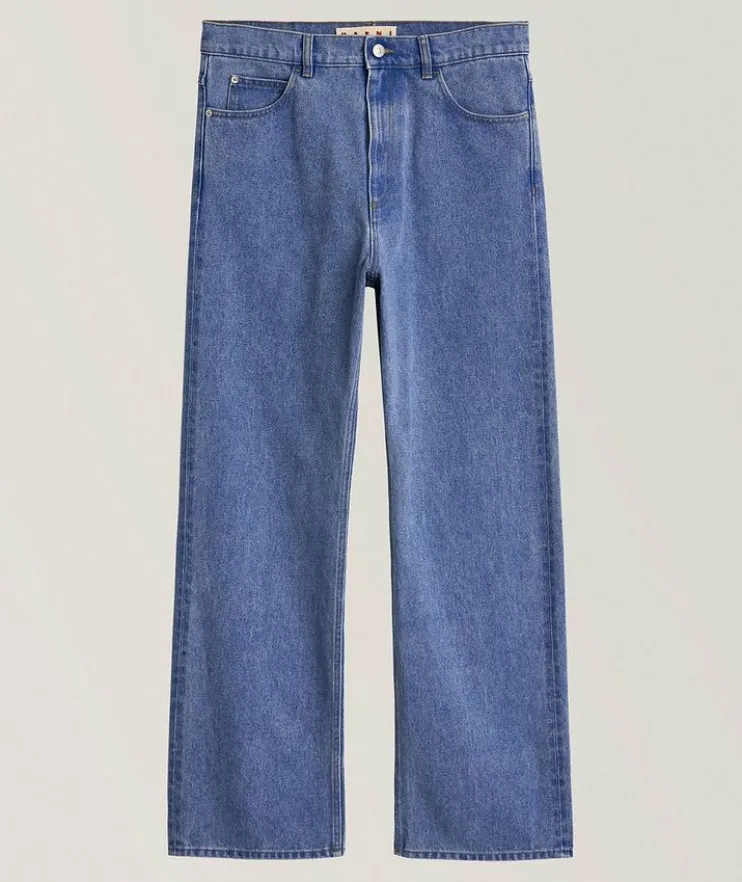 Wide-Leg Denim Jeans