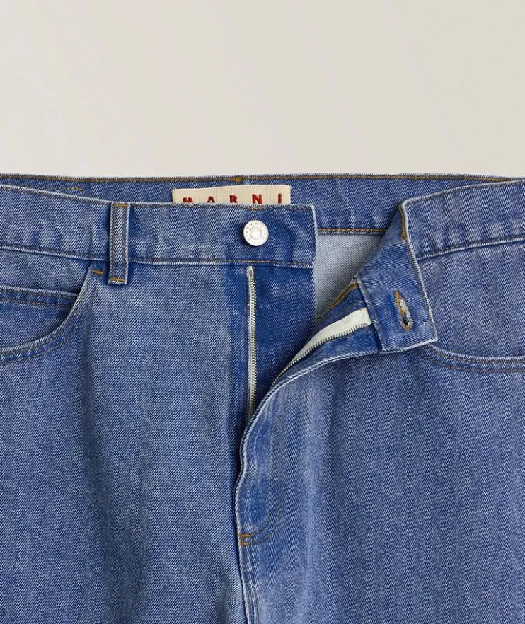 Wide-Leg Denim Jeans