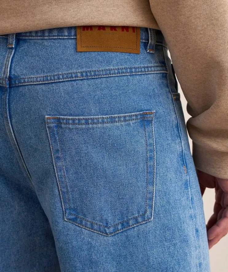 Wide-Leg Denim Jeans