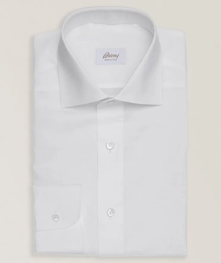 William Cotton-Linen Dress Shirt