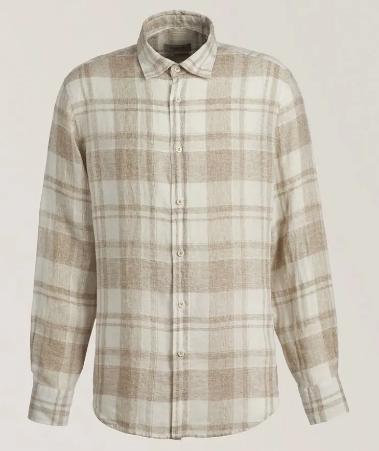 Windowpane Linen Shirt