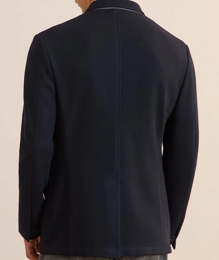 Wool & Cotton Knit Sport Jacket