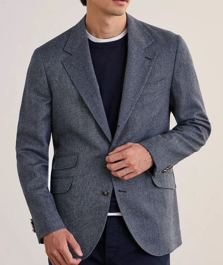 Wool, Cashmere & Silk Twill Sport Jacket
