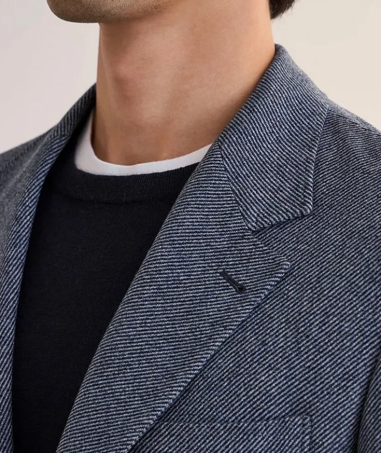 Wool, Cashmere & Silk Twill Sport Jacket