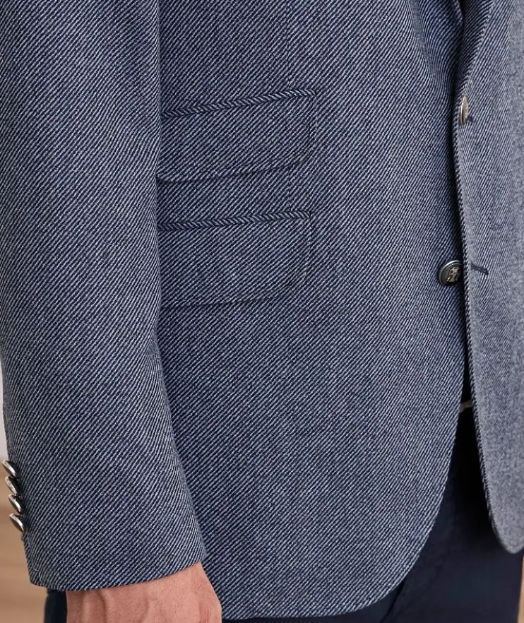 Wool, Cashmere & Silk Twill Sport Jacket