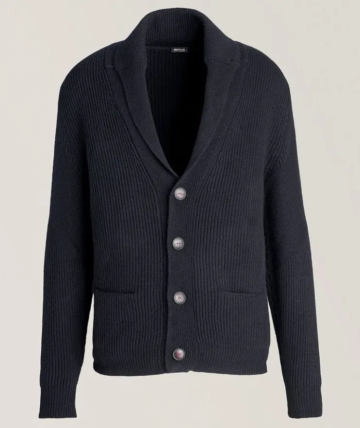 Wool Ribbed Cardigan