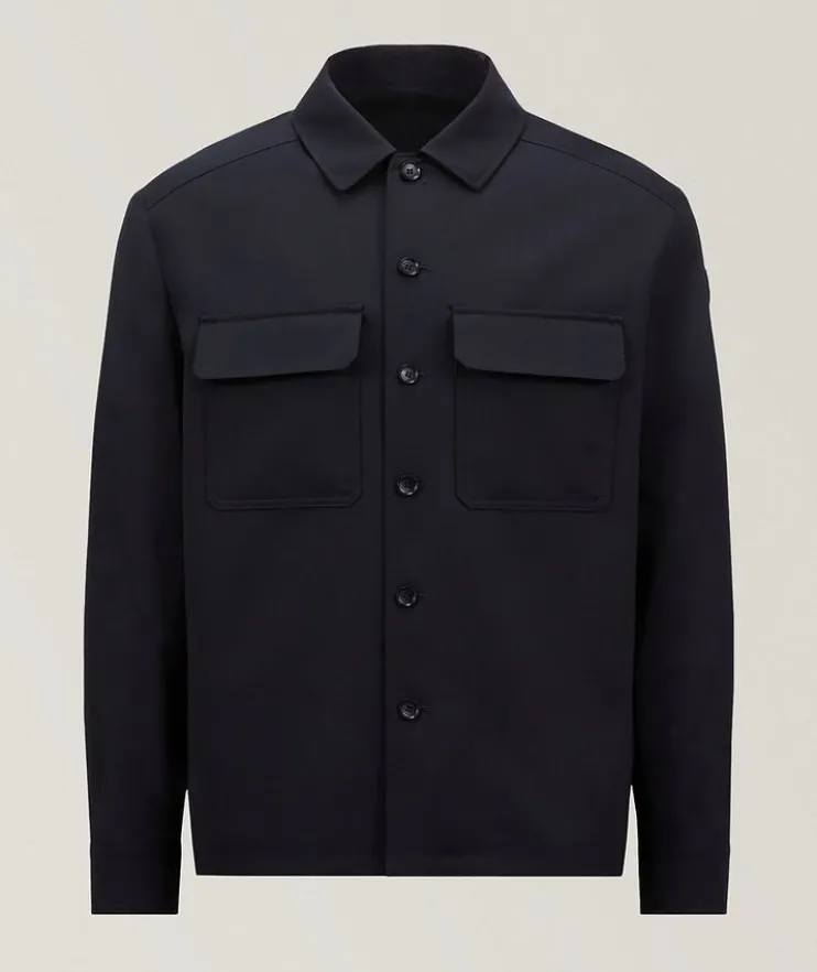 Wool-Blend Gabardine Overshirt