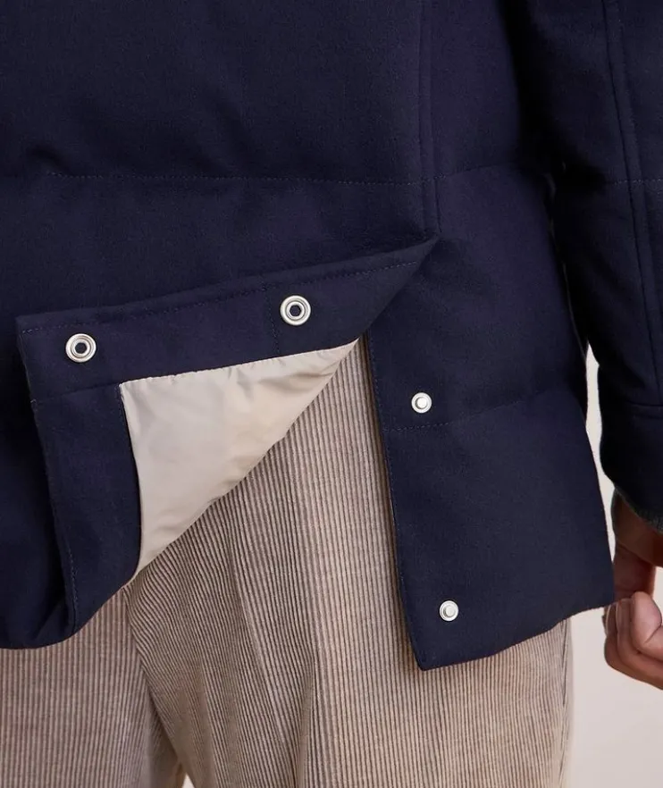 Wool-Blend Padded Down Jacket