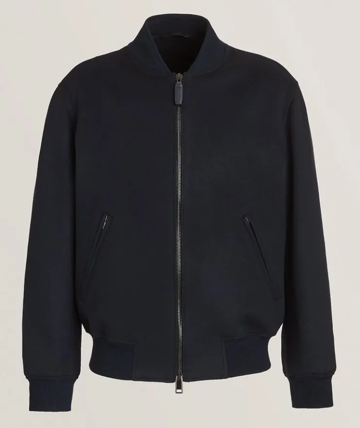 Wool-Cashmere Bomber Jacket