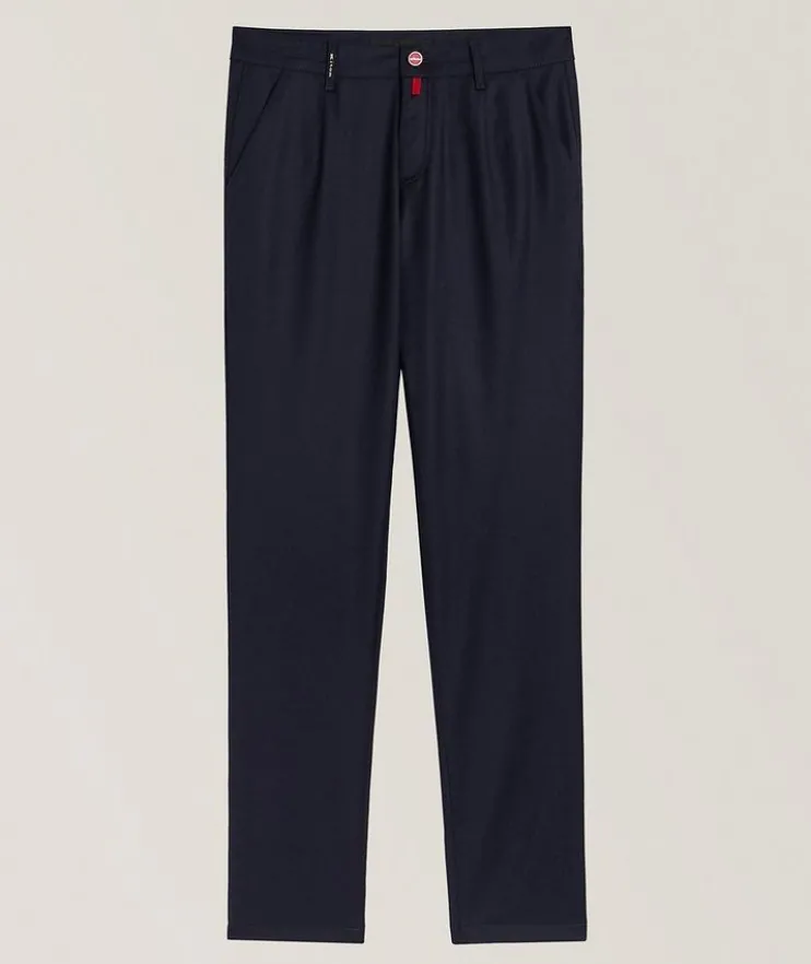 Wool-Cashmere Dart Flat Front Pants