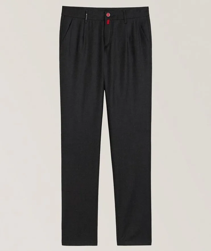 Wool-Cashmere Dart Flat Front Pants