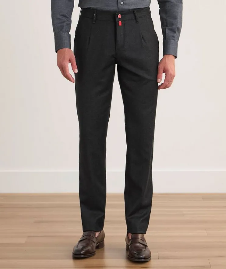 Wool-Cashmere Dart Flat Front Pants