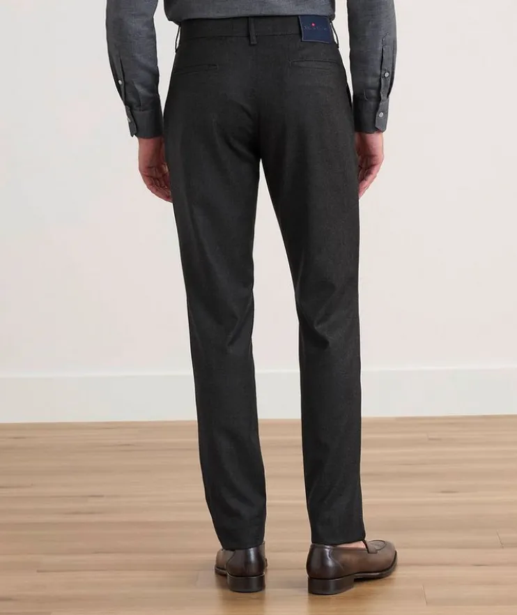 Wool-Cashmere Dart Flat Front Pants