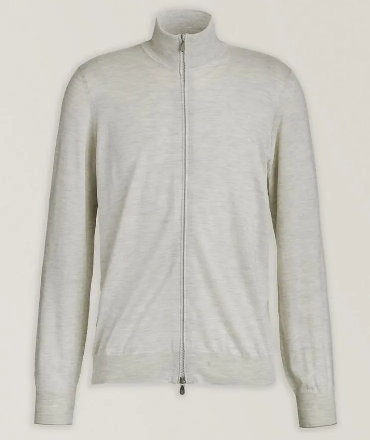 Wool-Cashmere Full-Zip Sweater