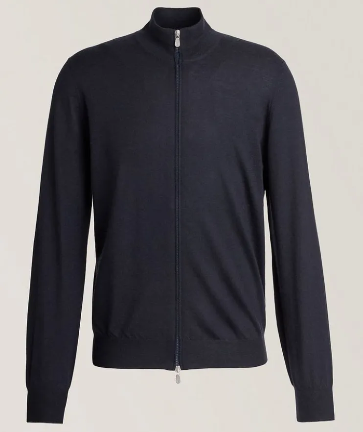 Wool-Cashmere Full-Zip Sweater
