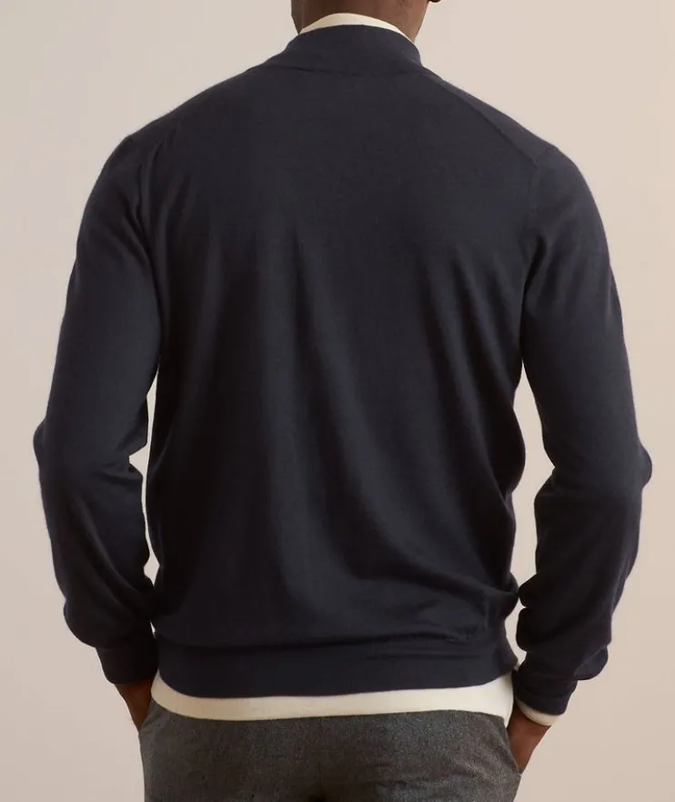 Wool-Cashmere Full-Zip Sweater