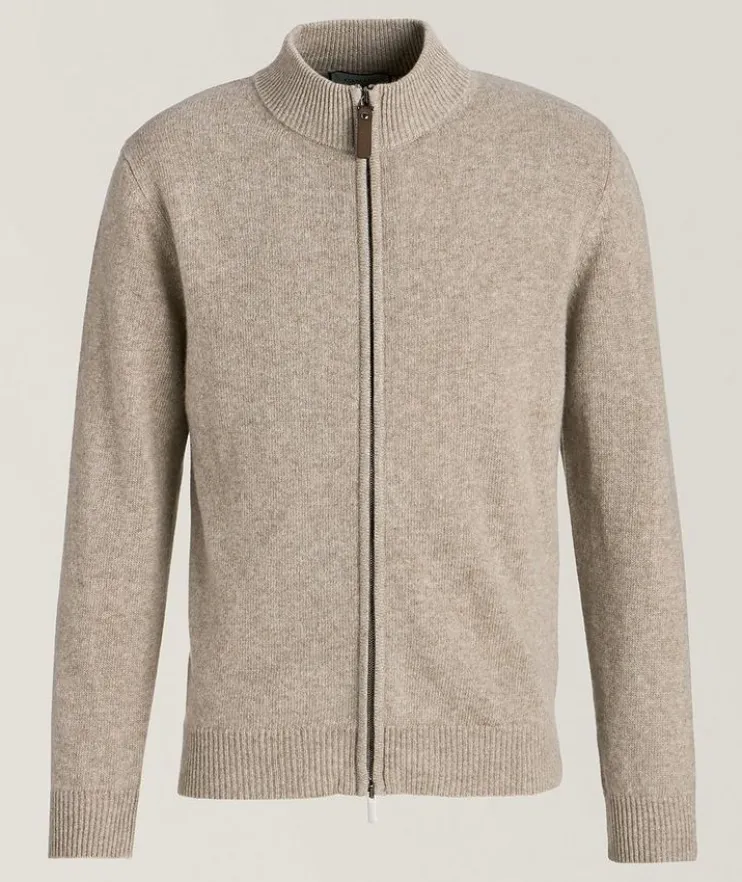 Wool-Cashmere Full-Zip Sweater