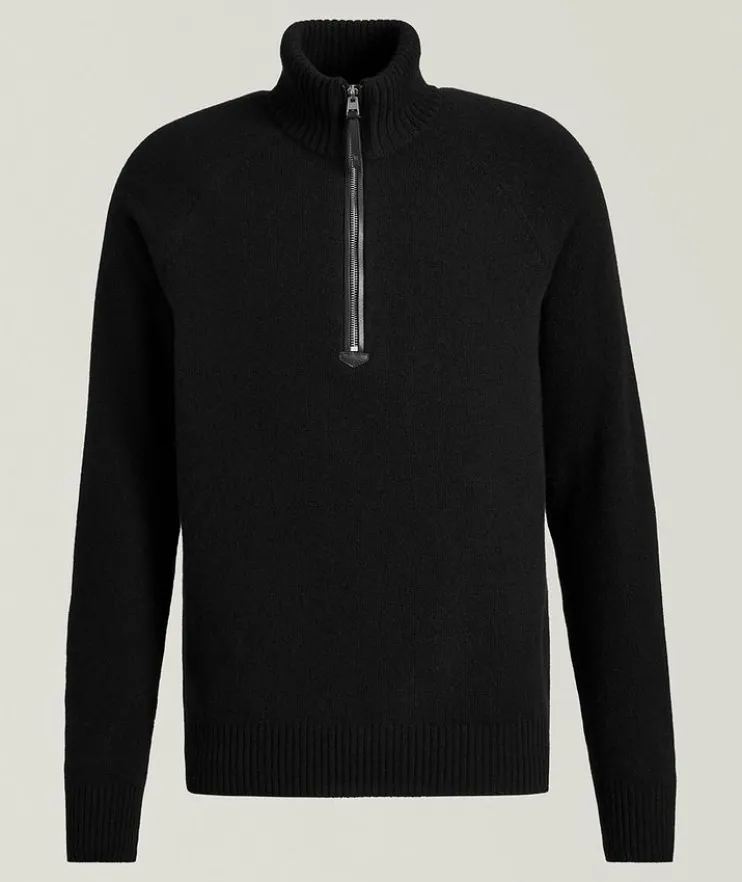Wool-Cashmere Half-Zip Sweater