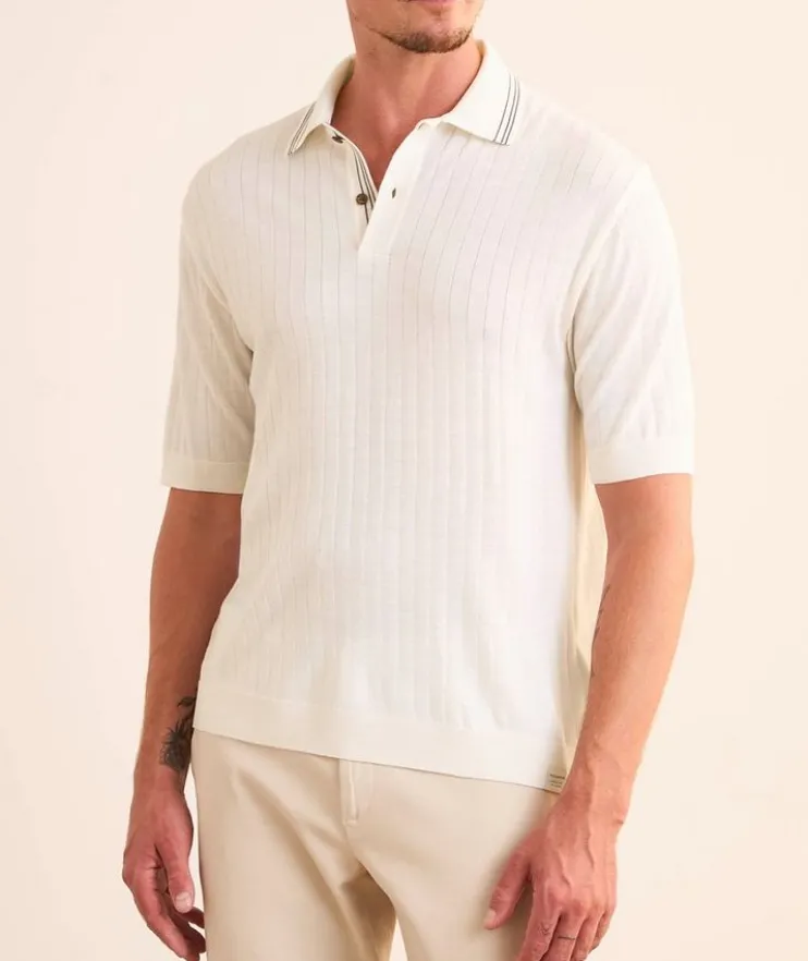 Wool-Cashmere Knit Polo Shirt
