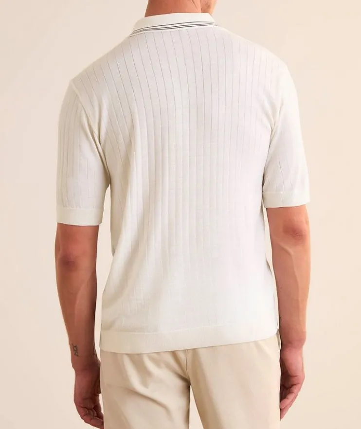 Wool-Cashmere Knit Polo Shirt