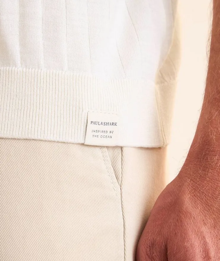 Wool-Cashmere Knit Polo Shirt