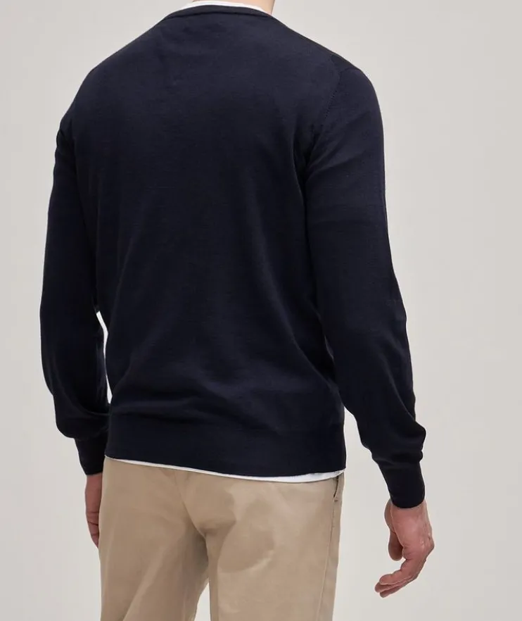 Wool-Cashmere Knit Crewneck Sweater