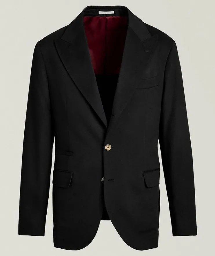 Wool-Cashmere Peak Sport Jacket