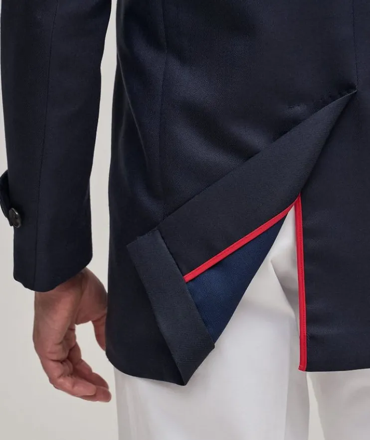 Wool-Cashmere Twill Walking Coat