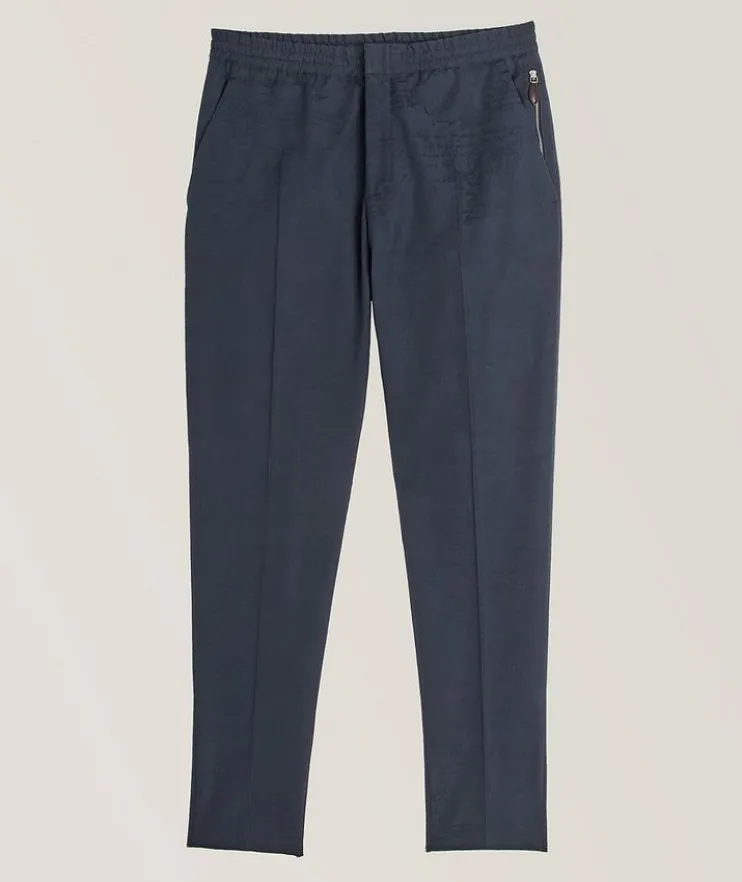 Wool-Polyamide Drawstring Pants