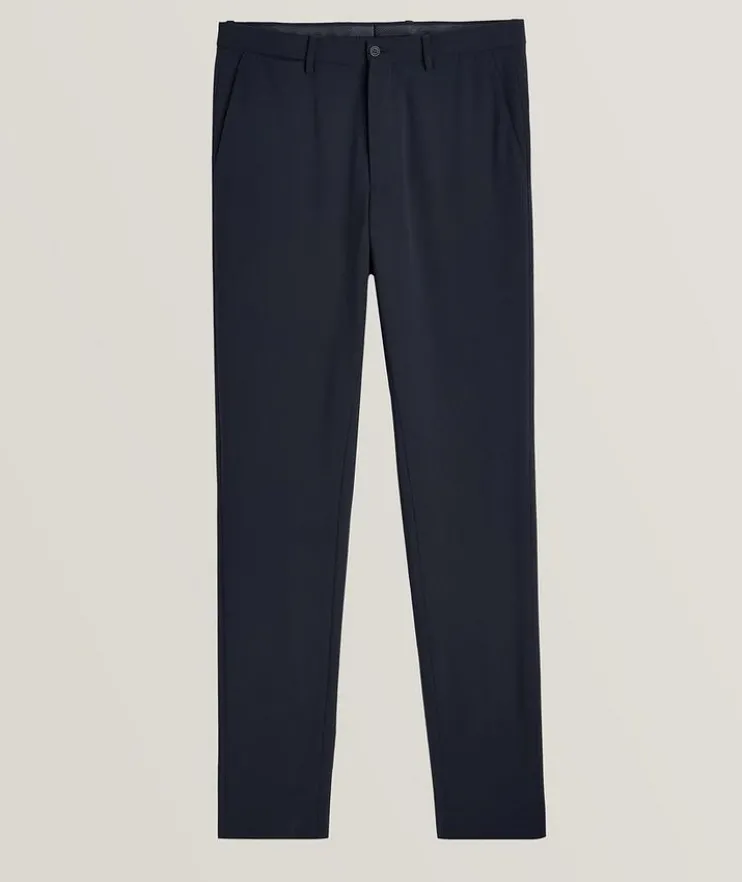 Wool-Seersucker Stretch Knit Dress Pants