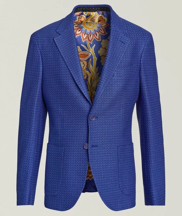 Woven Cotton Jersey Sport Jacket