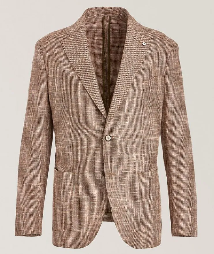 Woven Cotton-Linen-Wool Sport Jacket